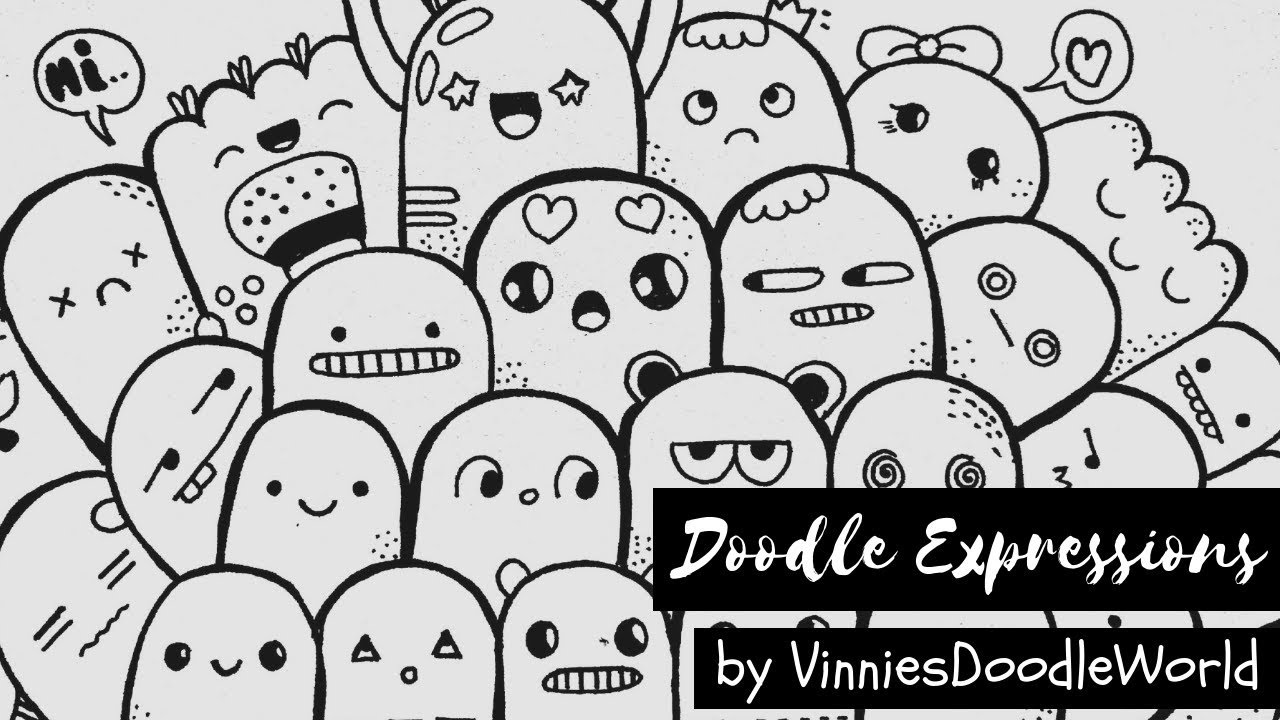 Doodle Art, Cute Faces, Expressions