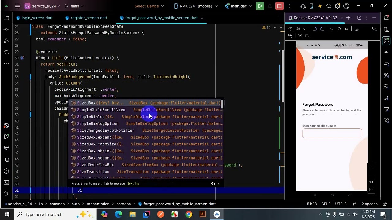 Flutter Authentication UI || Flutter Development || Flutter Developer