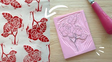 Make your own Pattern Design on Fabric Using the Speedball Block Printing Kit!