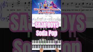 SAJA BOYS Soda Pop Piano Sheet Music with Lyrics #kpopdemonhunter