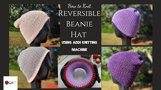 Fair Isle Baby Hat Machine Knit Tutorial, Addi Little Hearts Hat