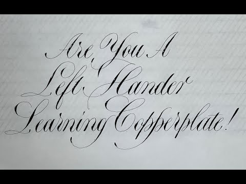 Copperplate Script - Left Hander Alphabet