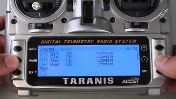 FrSky Taranis and Tarot T-2D Gimbal Tilt Setup and Configuration