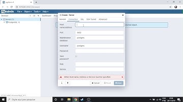CONFIGURAÇÃO DE COMO ACESSAR E CRIAR UM SERVER - PostgreSQL