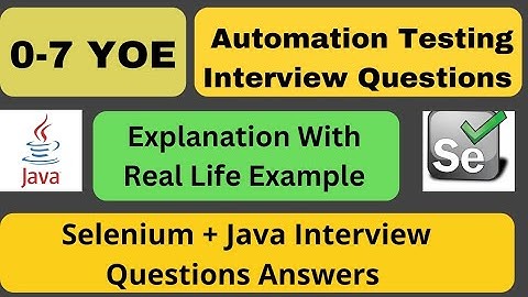 Automation Testing Interview Questions and Answers| Latest 2025 Testing Questions | Selenium | Java