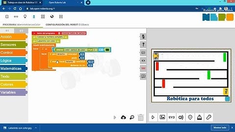 16 Laberinto con color - Robótica para todos, con Open Roberta Lab