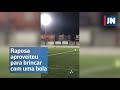 Raposa invade estádio e brinca com bola em Viana do Castelo