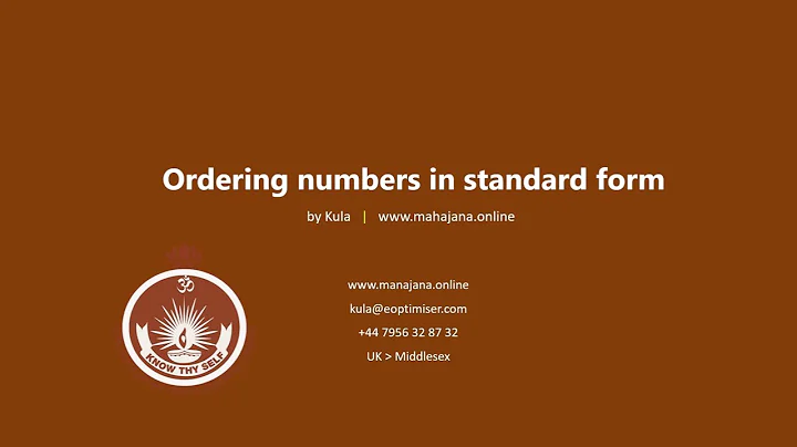 Ordering numbers in standard form