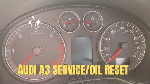 Audi A3 service/oil reset