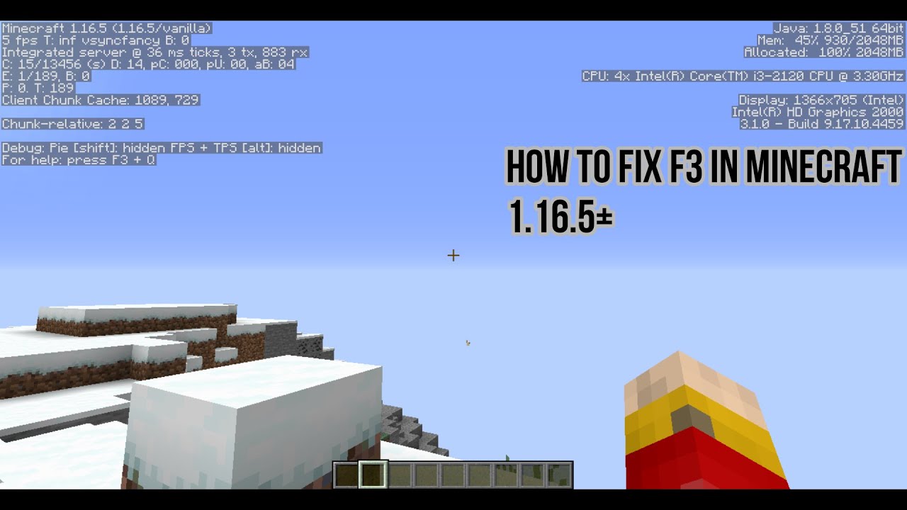 How To Fix F3 Not Working In Minecraft 1 16 5 Youtube