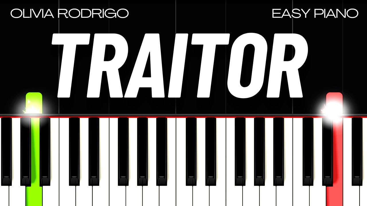 How to play TRAITOR - Olivia Rodrigo Piano Tutorial