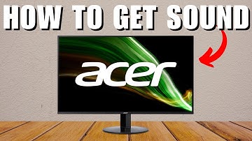 Get Sound on Acer Monitor (with speaker)