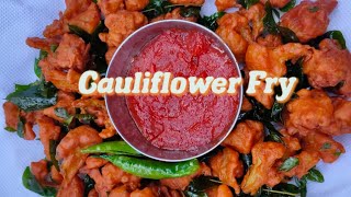 തട്ടുകട സ്റ്റൈൽ ക്രിസ്പി  കോളിഫ്ലവർ ഫ്രൈ|Restaurant style spicy cauliflower roast|crispy gobby65 fry