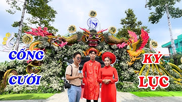 Cổng đám cưới hoành tráng nhất Việt Nam làm từ rau củ quả - ĐỘC LẠ BÌNH DƯƠNG