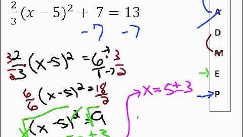 Solve Quadratic Equations Using Square Roots (A1 10.4)