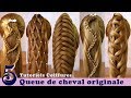 Tuto coiffures 🌺 queue de cheval originale (5 idées) 🌺 facile à faire 🌺 Ponytail Hairstyles