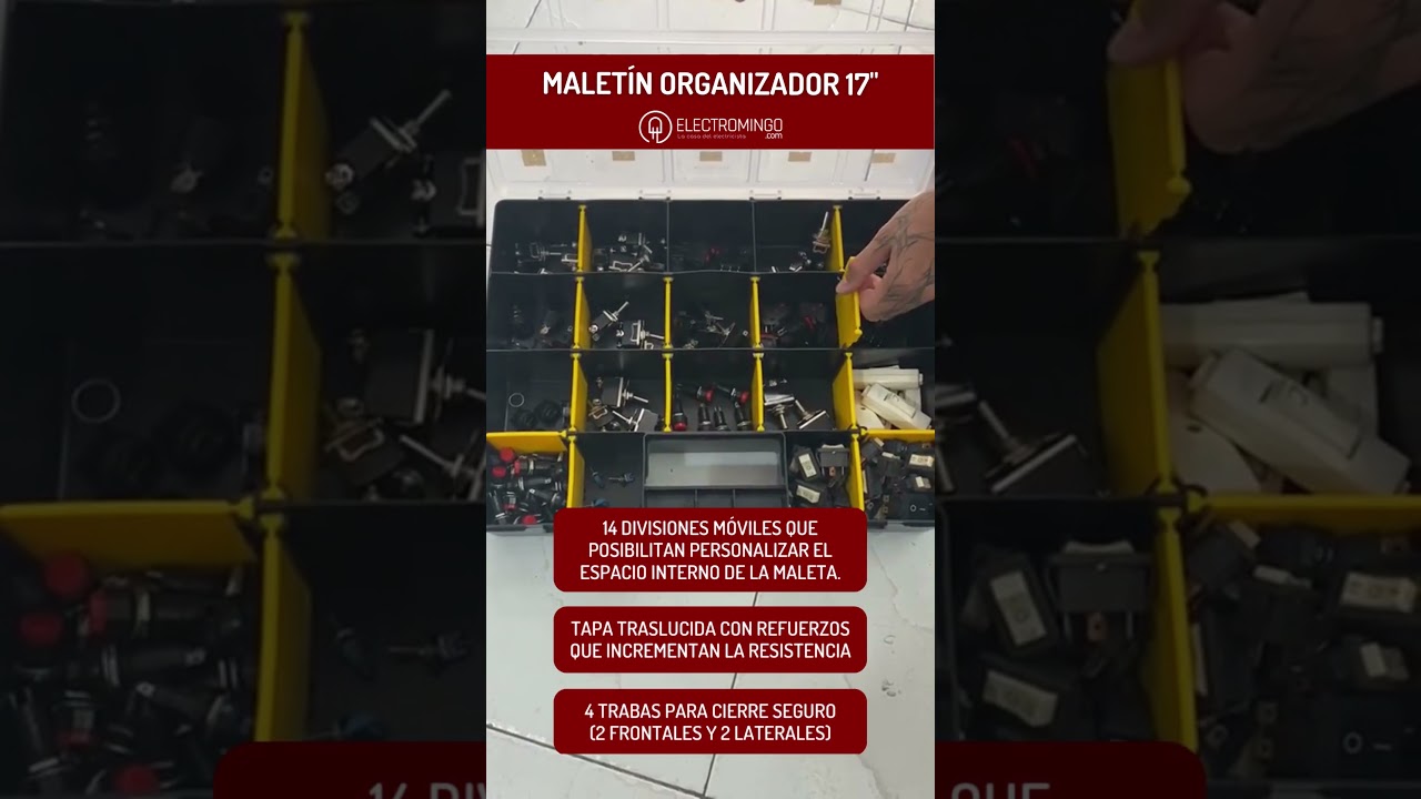 Maletín Organizador Plástico 17 Tramontina MASTER con Divisores Móviles