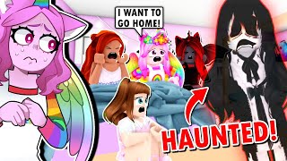 Our Friends SLUMBER PARTY Was HAUNTED !!! (Roblox)