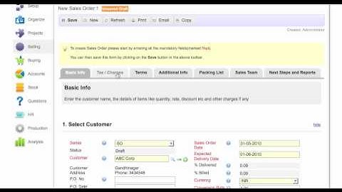 Sales Order - Part I