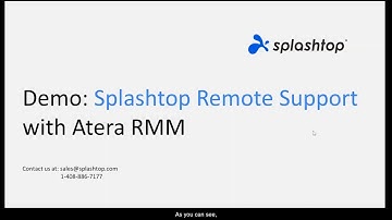 Splashtop Remote Support with Atera RMM Demo