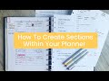 How To Create Sections Within Your Planner