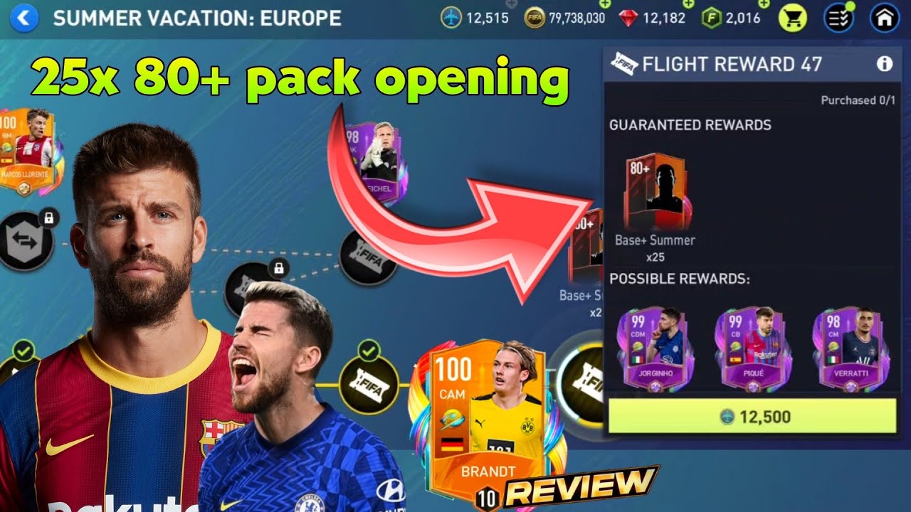 PACK OPENING 25x 80+ !! WILL THE GLITCH BE FIXED | BRANDT REVIEW SUMMER VACATION FIFA MOBILE 22