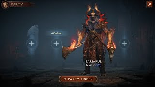 Diablo Immortal, Barbarian, whirlwind, push Rift