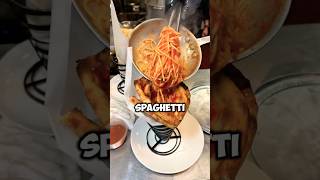 They Turned a Whole Pizza Into a Spaghetti Cone!! #shorts