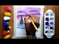 Landscape painting  landscape tutorial  poster colour painting  delight paintings