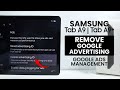 Remove Google Advertising on Samsung Tab A9 / A9 Plus - Delete Google Advertising