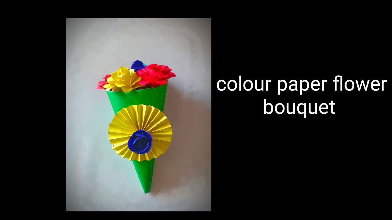 how-to-prepare-easy-and-simple-flower-bouquet-colour-paper-craft