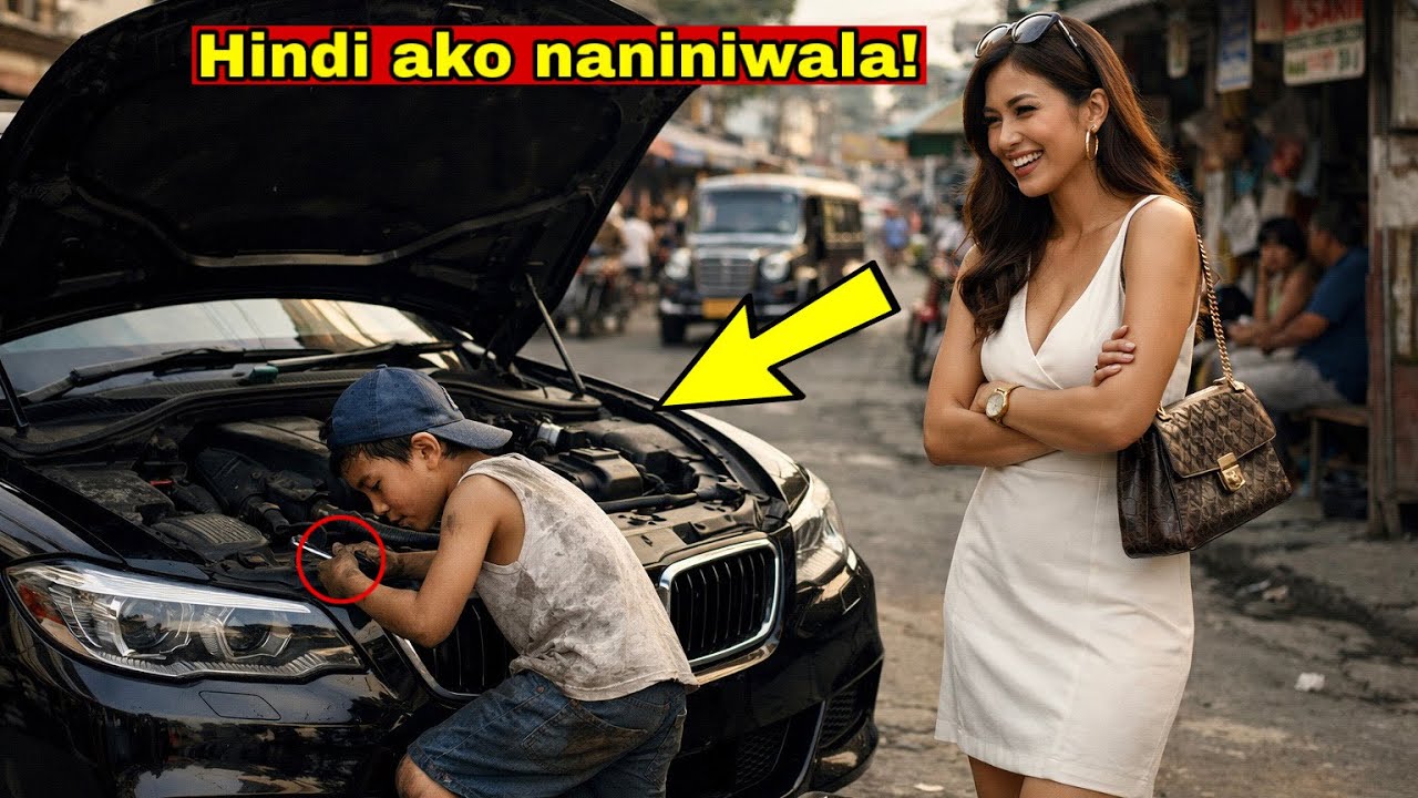 “AAYUSIN KO ANG SASAKYAN MO” — NATAWA ANG MILYONARYA… NGUNIT MAY GINAWA ANG BATA NA INIWAN SIYANG