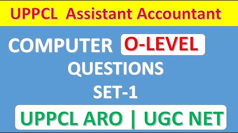 UPPCL Computer O Level | Set-1 | UPPCL Assistant Accountant | UPPCL ARO | DSSSB | UGC NET