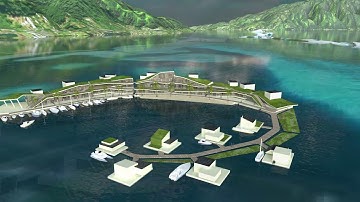 Blue Frontiers Tahitian Floating Island Design Animation 2017