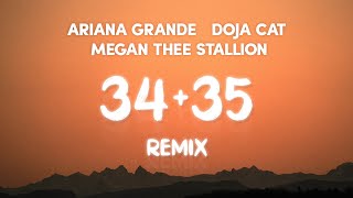 Ariana Grande - 34+35 Remix (feat. Doja Cat and Megan Thee Stallion) (Lyrics)