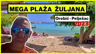 Orebić. Wakacje w Chorwacji.Plaża Żuliana