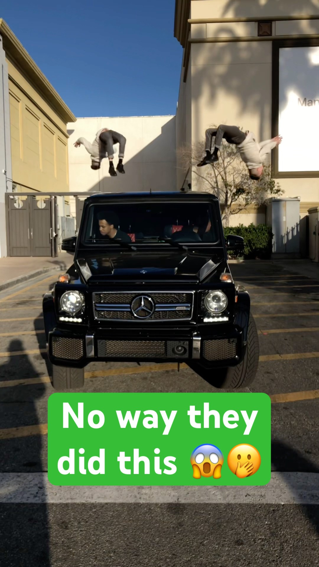 They got MAD at us ? Backflip from G-Wagon ? #shorts