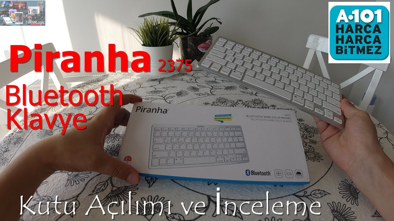 A101 | Piranha 2375 Bluetooth Klavye | Kutu Açılımı, İnceleme | Bluetooth  Klavye Nasıl Bağlanır - YouTube