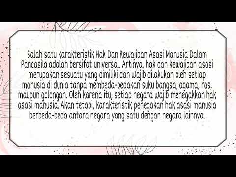 Karakteristik Kewajiban Asasi Manusia - Besar