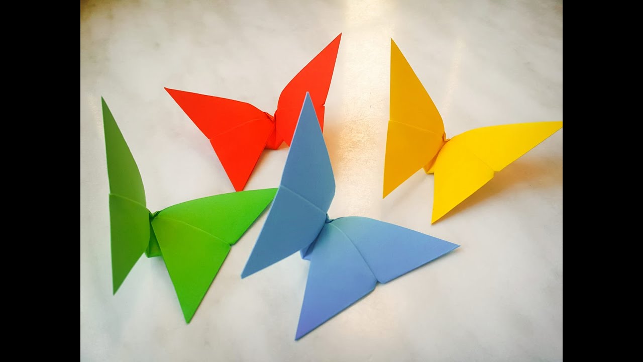 Kağıttan Çok Kolay Kelebek Yapımı- Origami Video 64 - YouTube