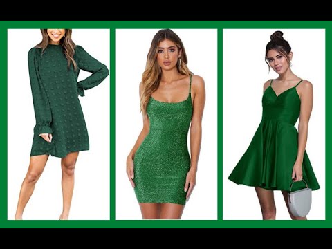 💚 Vestidos color Verde Esmeralda - YouTube