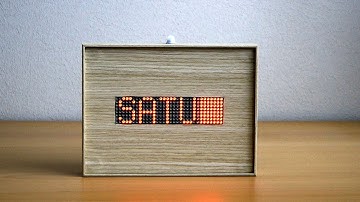 Arduino 32x8 LED matrix info displaying date, time, temperature and humidity