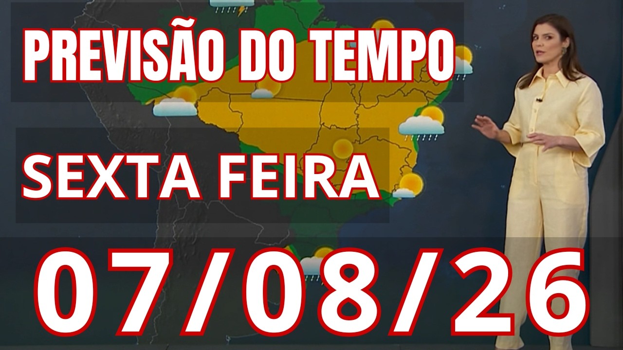 Previsão do Tempo Sexta - 07/08 - Jornal Nacional | VENTO DE 110km/h EM SP E RJ, TORNADO E CICLONE