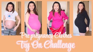 PRE PREGNANCY CLOTHES TRY ON CHALLENGE | 37 Weeks Pregnancy Update