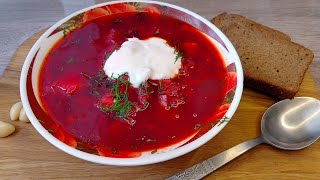 Червоний український борщ - рецепт з курячим м’ясом