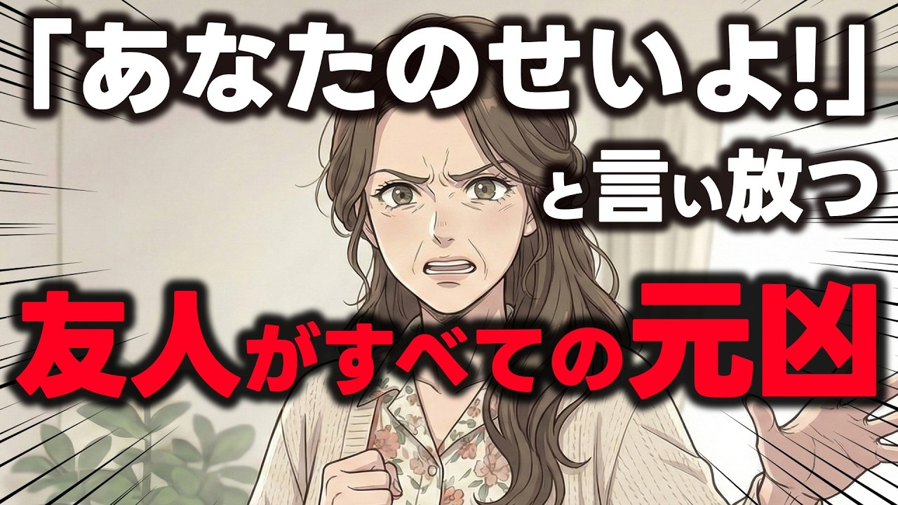 「あなたのせいよ！」と言い放った友人が、すべての元凶だった友情崩壊の物語｜シニアライフ｜老後の友達｜シニア物語