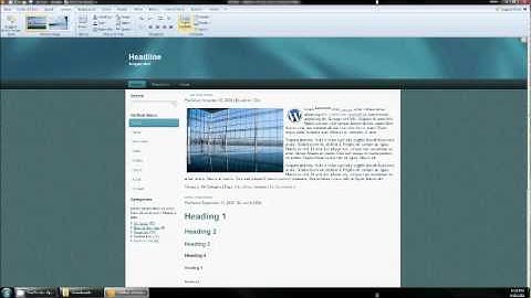 Creating Wordpress Theme With Artisteer