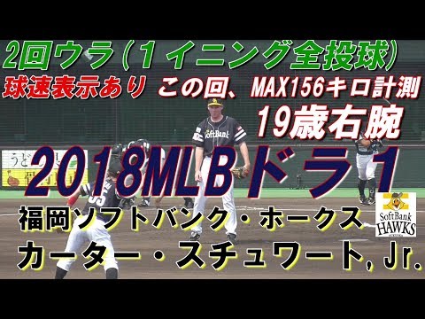 【MLBドラ１(全体8位)19歳右腕/この回MAX計測！1イニング全投球(2回裏)】2019/08/10福岡ソフトバンクホークス☆カーター・スチュワート・ジュニア#2