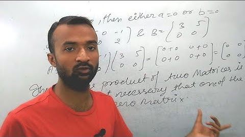 zero matrix as the product of two non zero matrices by Gyan prakash