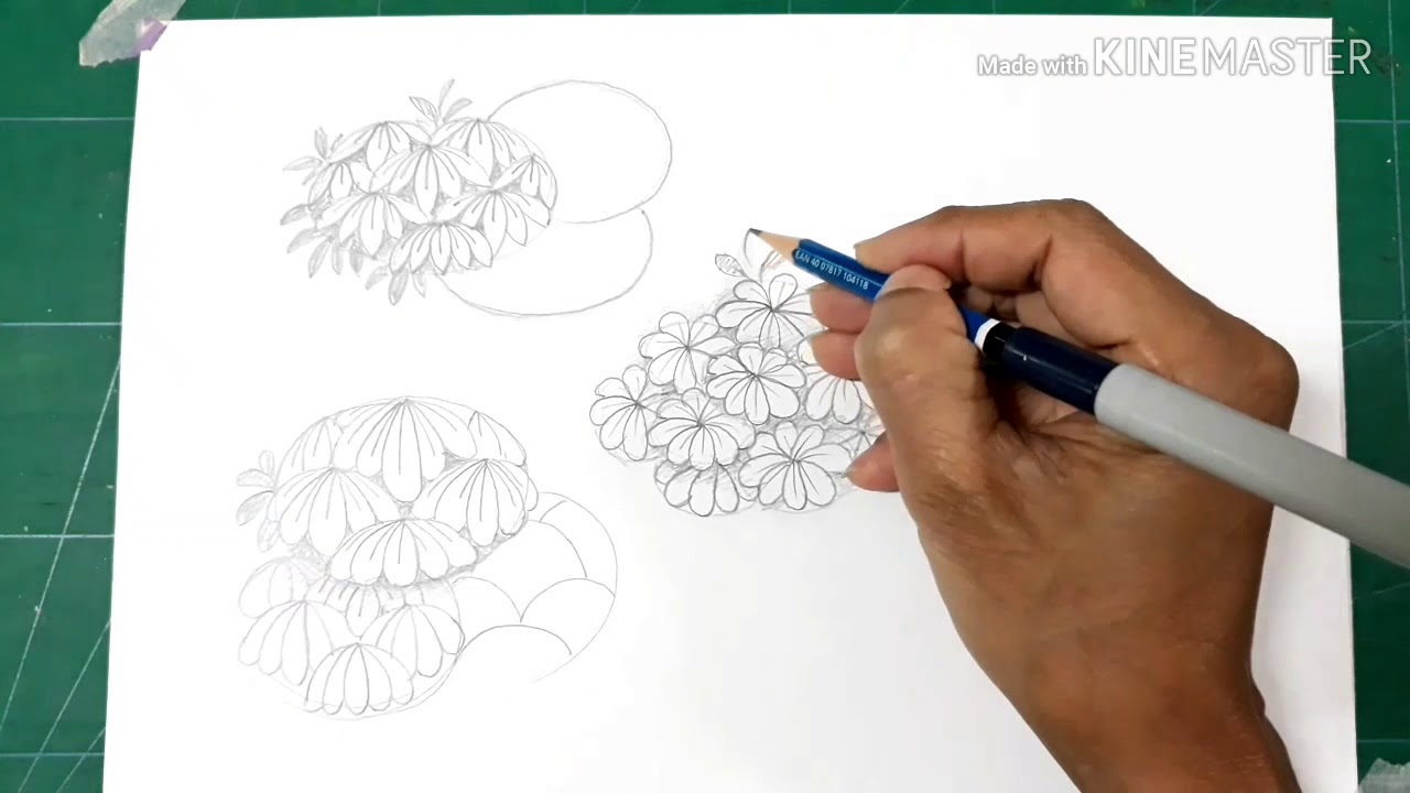 สอนวาดใบไม้ ลายไทยแบบง่ายๆทำตามได้โดยครูโย่